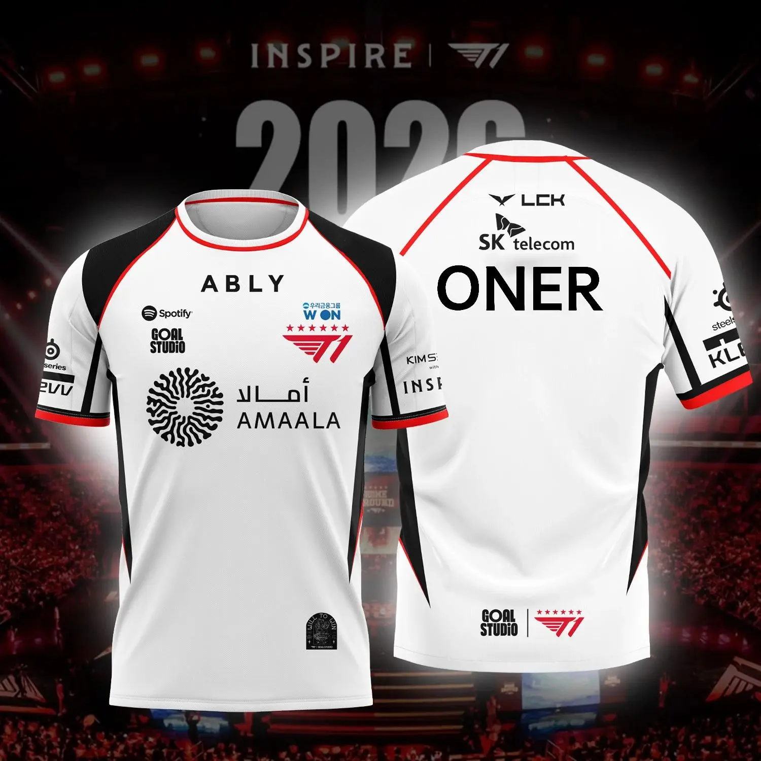 2026 New T1 Esports Team Jersey FAKER FAN Men and Women Summer Casual Short Sleeve for Gaming Enthusiasts