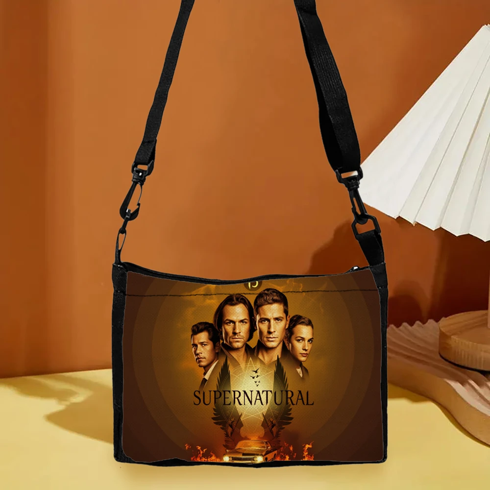 Crossbody Bag Brown Supernatural Tv Show Shoulder Bag, Multifunctional Handbag For Shopping Shoulder Pouch Storage Bag