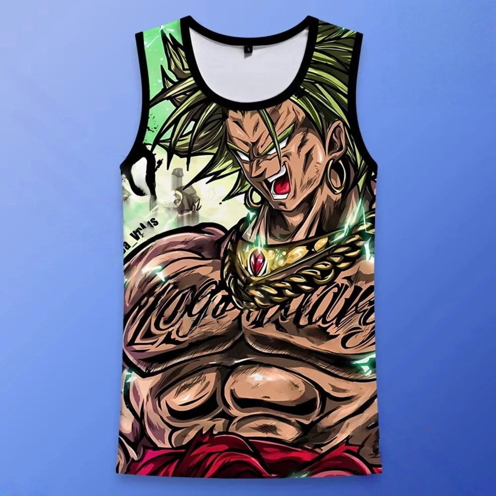 2026 Summer Dragon Ball Retro Fitness Vest Men's Oversized 3D Printed Vest Family Unisex Children's Sports Shirt