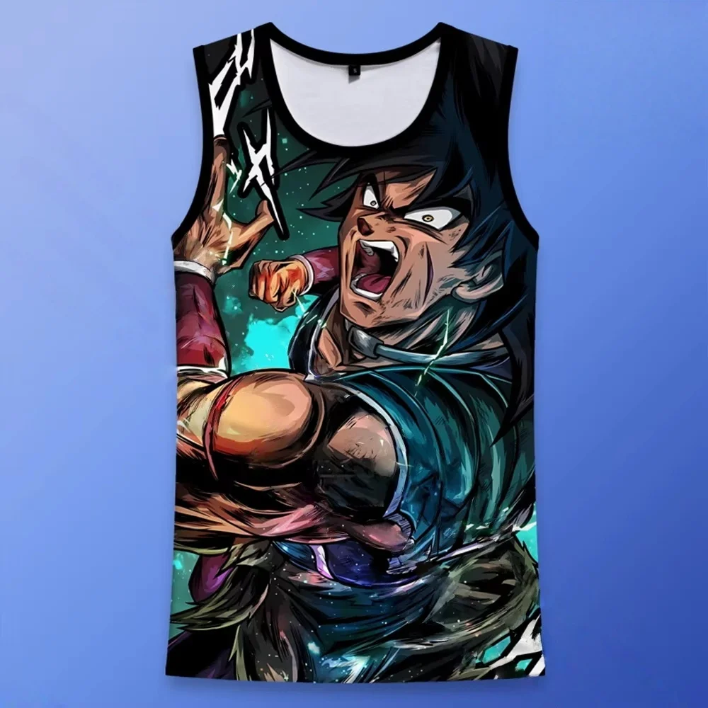 2026 Summer Dragon Ball Retro Fitness Vest Men's Oversized 3D Printed Vest Family Unisex Children's Sports Shirt