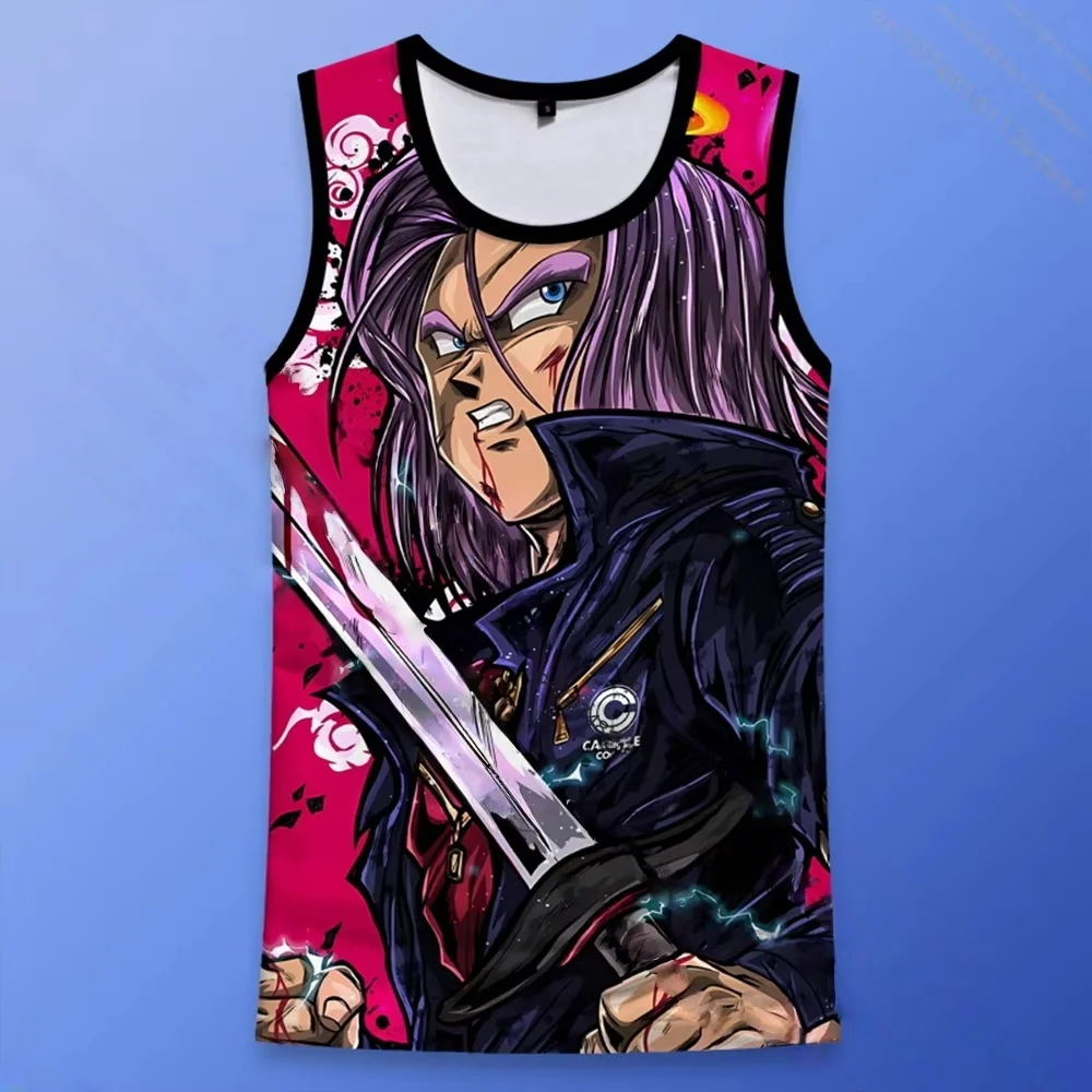 2026 Summer Dragon Ball Retro Fitness Vest Men's Oversized 3D Printed Vest Family Unisex Children's Sports Shirt