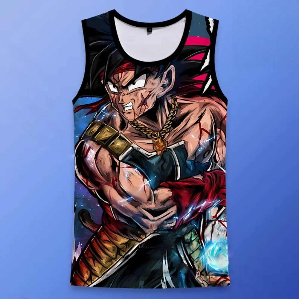 2026 Summer Dragon Ball Retro Fitness Vest Men's Oversized 3D Printed Vest Family Unisex Children's Sports Shirt