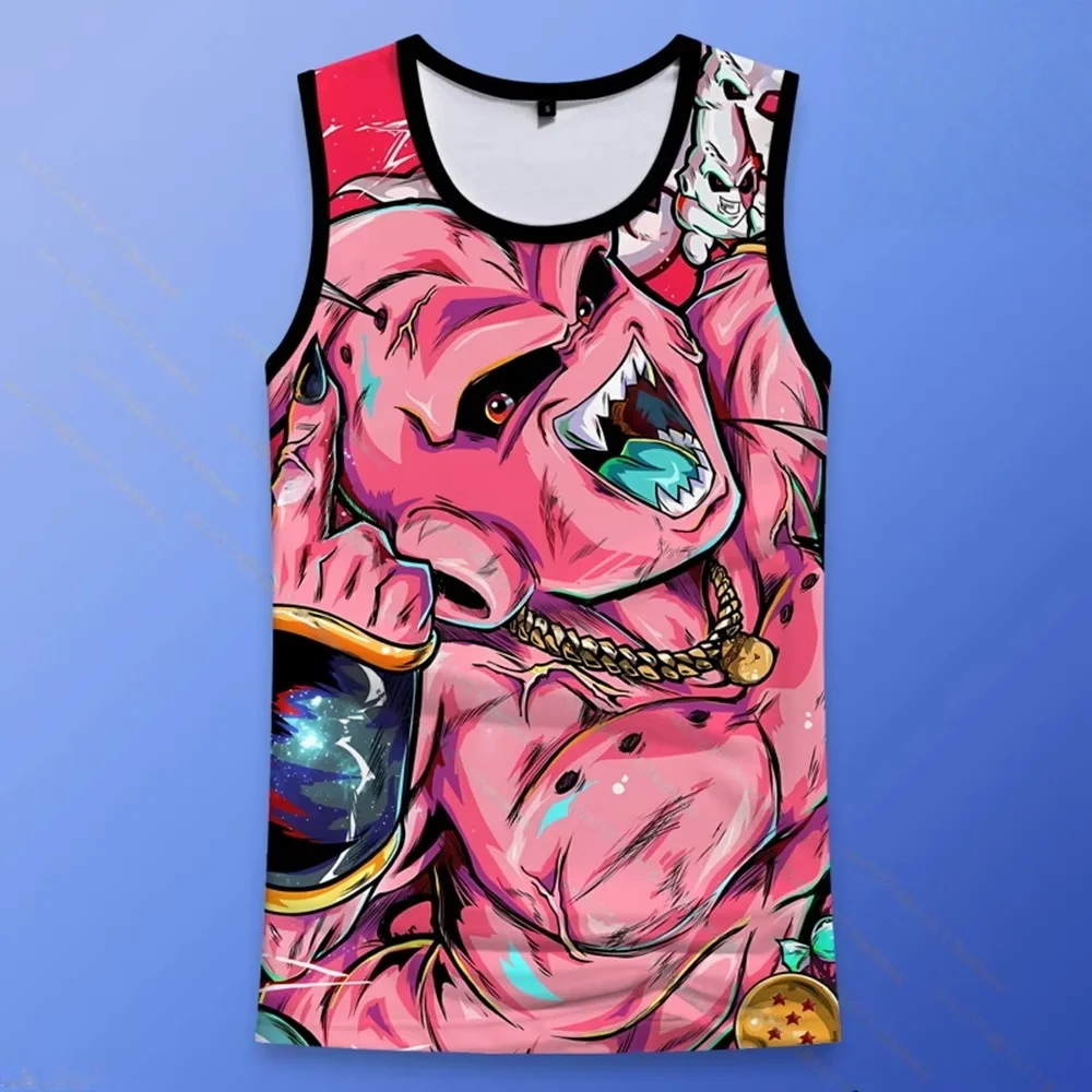 2026 Summer Dragon Ball Retro Fitness Vest Men's Oversized 3D Printed Vest Family Unisex Children's Sports Shirt