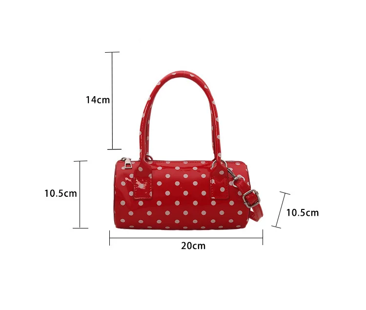 New French Vintage Shoulder Bag for Women Fashion Crossbody Bag Mini Pillow Handbag Polka Dot Tote Ladies Casual Underarm Bag