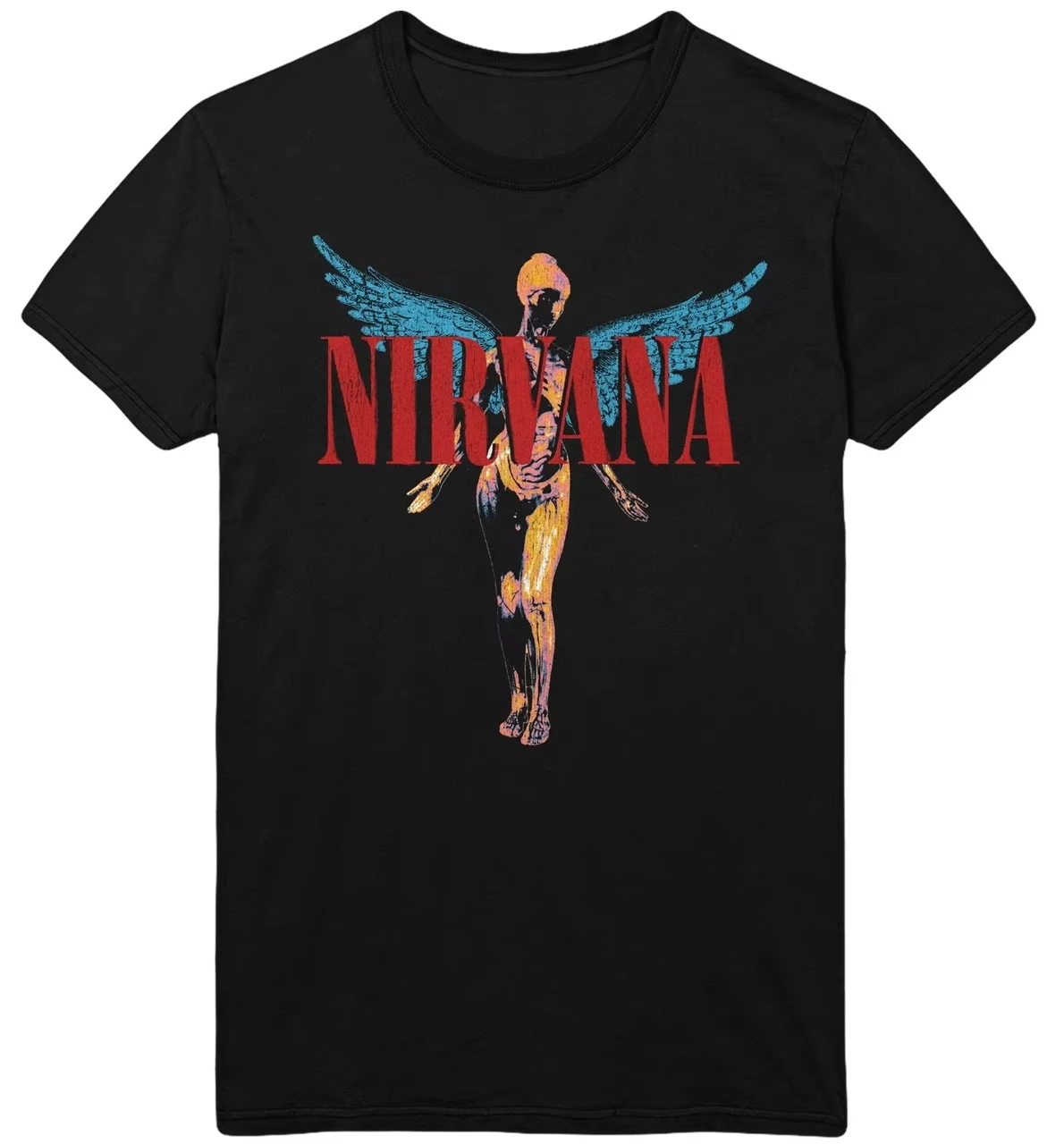 NIRVANA Smiley Face graphics 100%cotton unisex shirt 2026 Summer O-neck Men Y2k Short Sleeve Retro rock fashion Tshirt fan gift