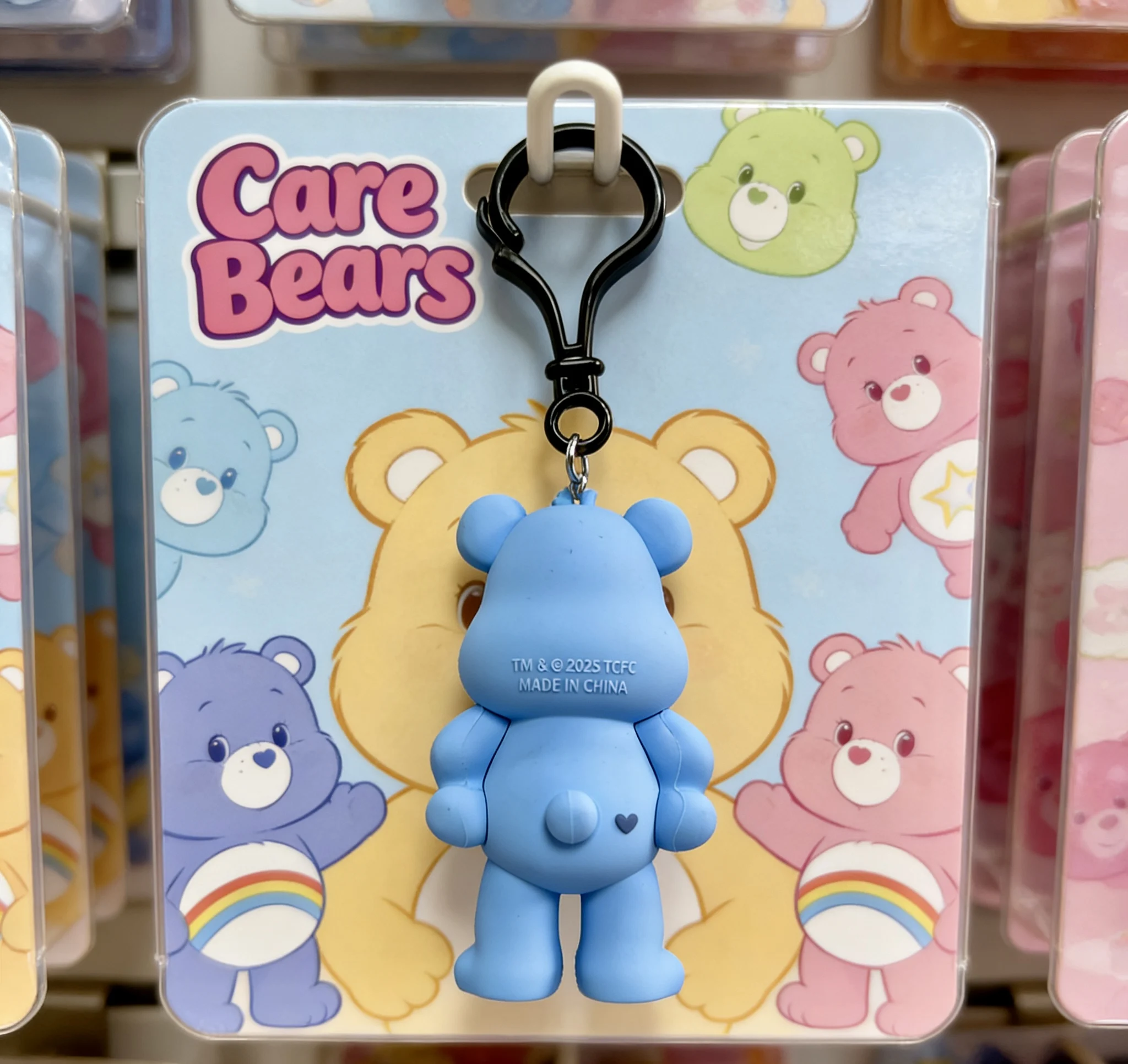 Care Bears Grumpy Bear 3D Keychain – Cute Blue Bear Bag Charm for Keys & Bags