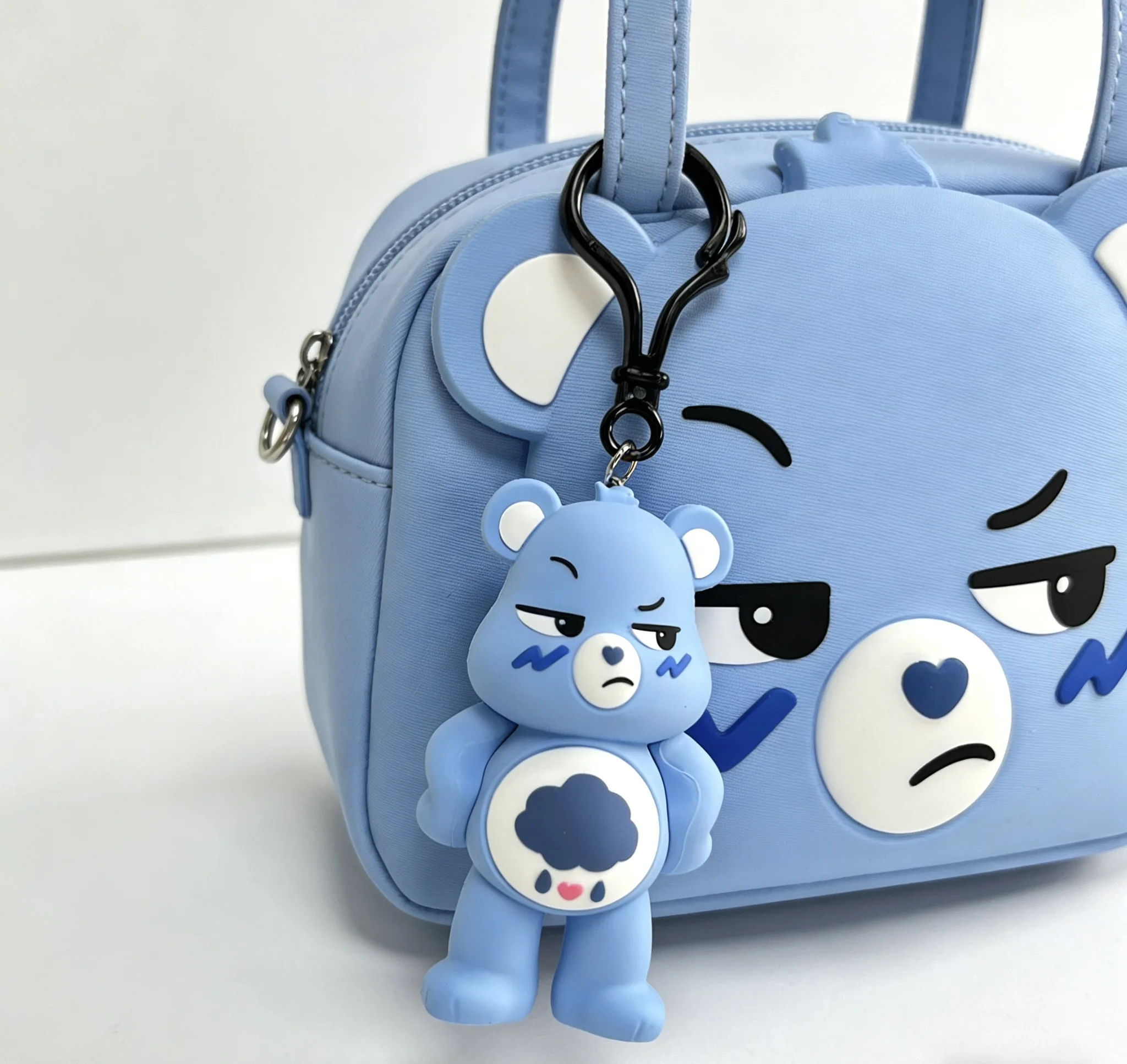 Care Bears Grumpy Bear 3D Keychain – Cute Blue Bear Bag Charm for Keys & Bags