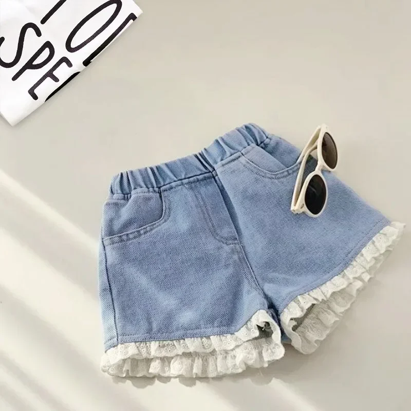 Trendy Summer Denim Shorts Baby Girls Korean Style Thin Comfortable Kids Casual Outfits