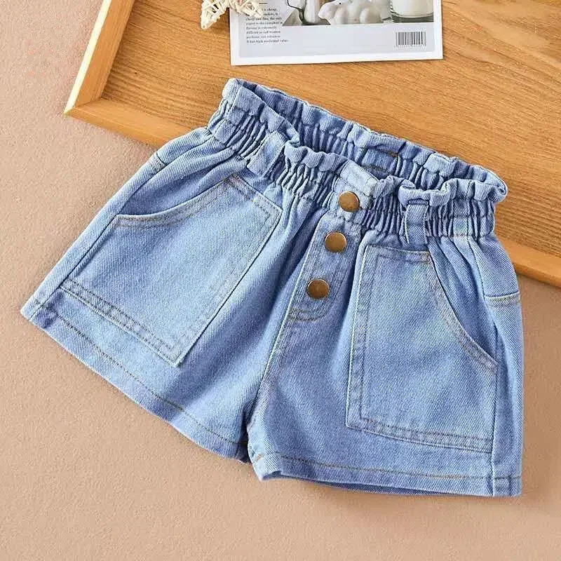 Trendy Summer Denim Shorts Baby Girls Korean Style Thin Comfortable Kids Casual Outfits