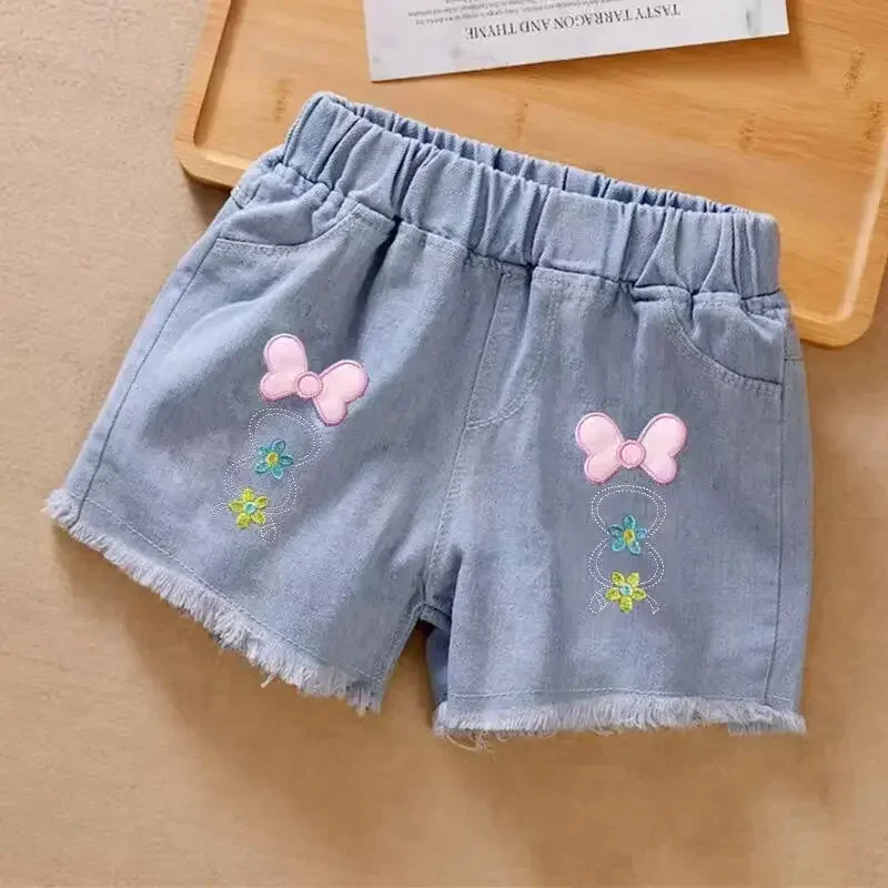 Trendy Summer Denim Shorts Baby Girls Korean Style Thin Comfortable Kids Casual Outfits