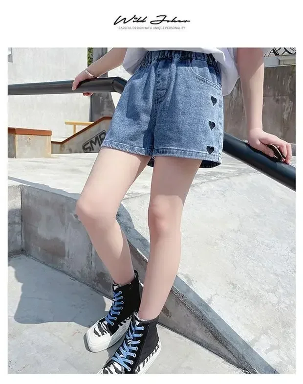 Trendy Summer Denim Shorts Baby Girls Korean Style Thin Comfortable Kids Casual Outfits