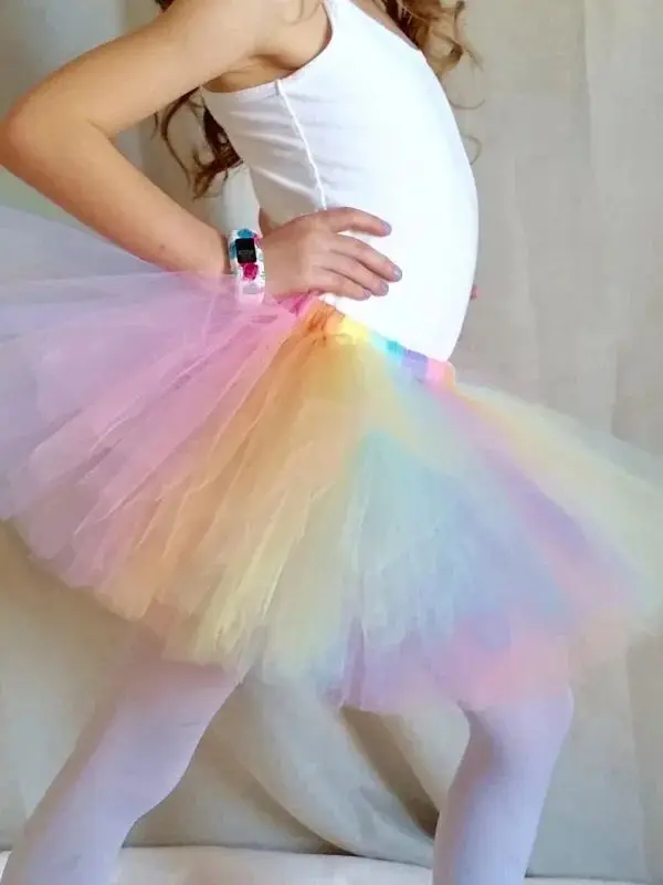 Baby Girls Pastel Tulle Skirts Kids Ballet Dance Tutu Pettiskirts with Hairbow Children Birthday Party Costume Photography Skirt