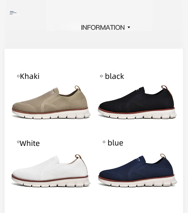 Summer New Men's Sports Shoes Breathable Mesh Cloth Shoes Outdoor Casual Shoes Men's Non-Slip Flying Woven Shoes Plus Size 50