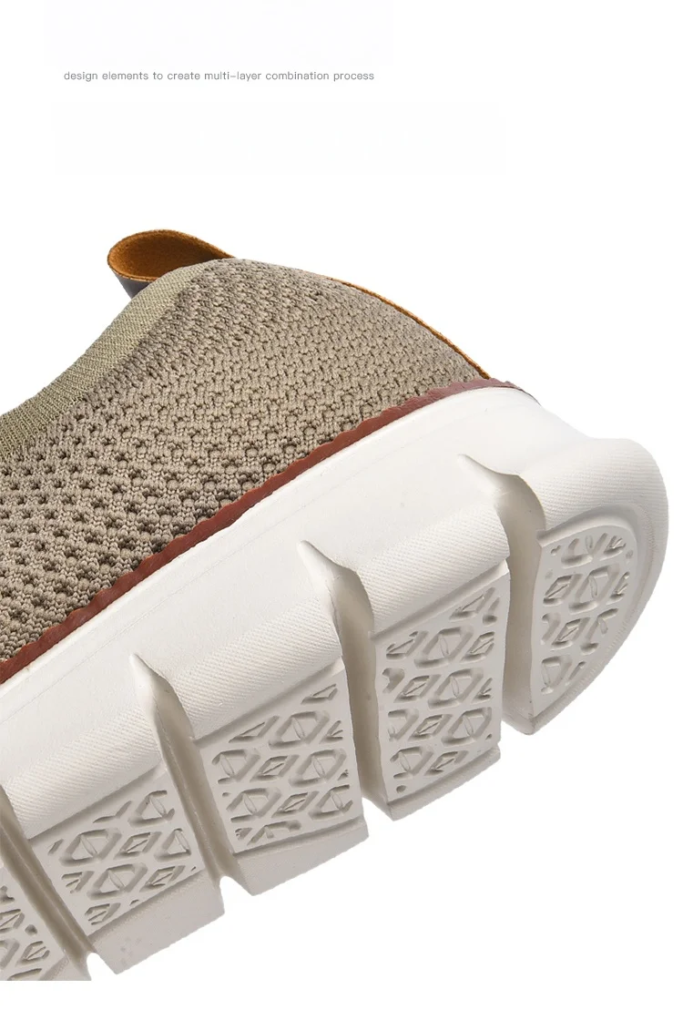 Summer New Men's Sports Shoes Breathable Mesh Cloth Shoes Outdoor Casual Shoes Men's Non-Slip Flying Woven Shoes Plus Size 50