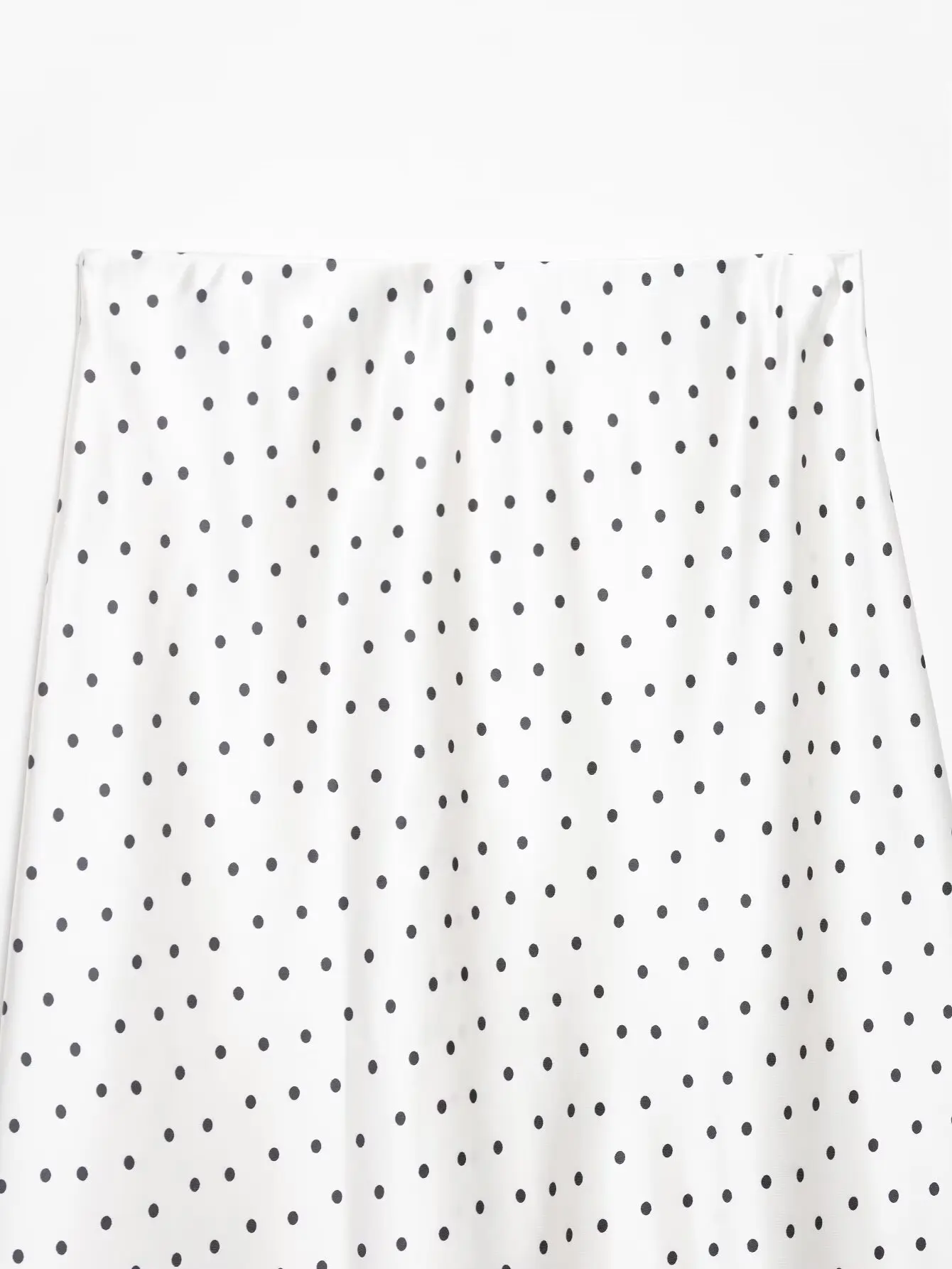 HH Women Elegant Polka Dot Satin Midi Skirt High Waist Silky Long Skirt Casual Daily Office Wear Retro Summer Streetwear
