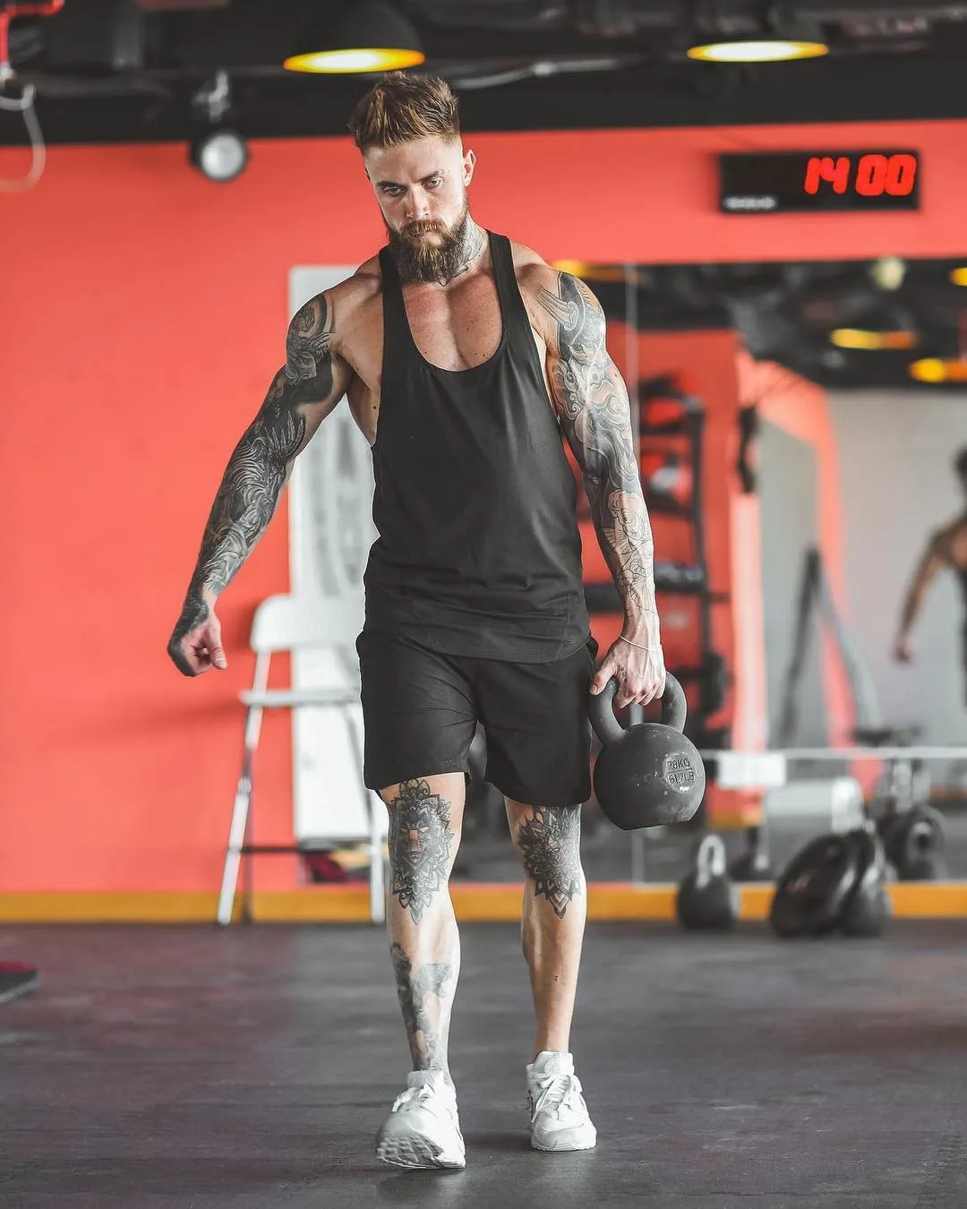 Mens Gym Stringer Tank Top – Muscle Fit Sleeveless Workout Shirt, Deep Scoop Neck Racerback for Bodybuilding & Training