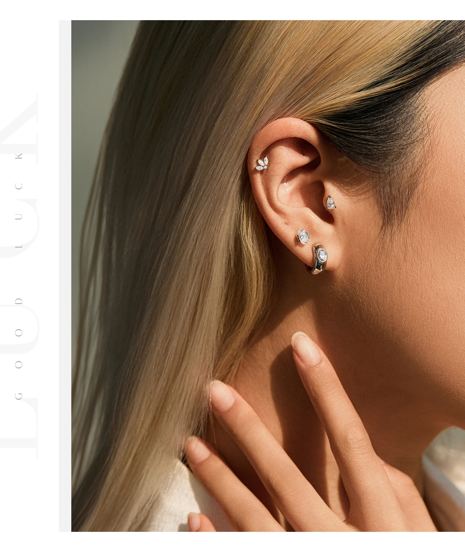 MODIAN D Color Oval Moissanite Heart Screw Helix Earrings Cartilage 925 Sterling Sliver Stud Earrings For Women Fine Jewelry