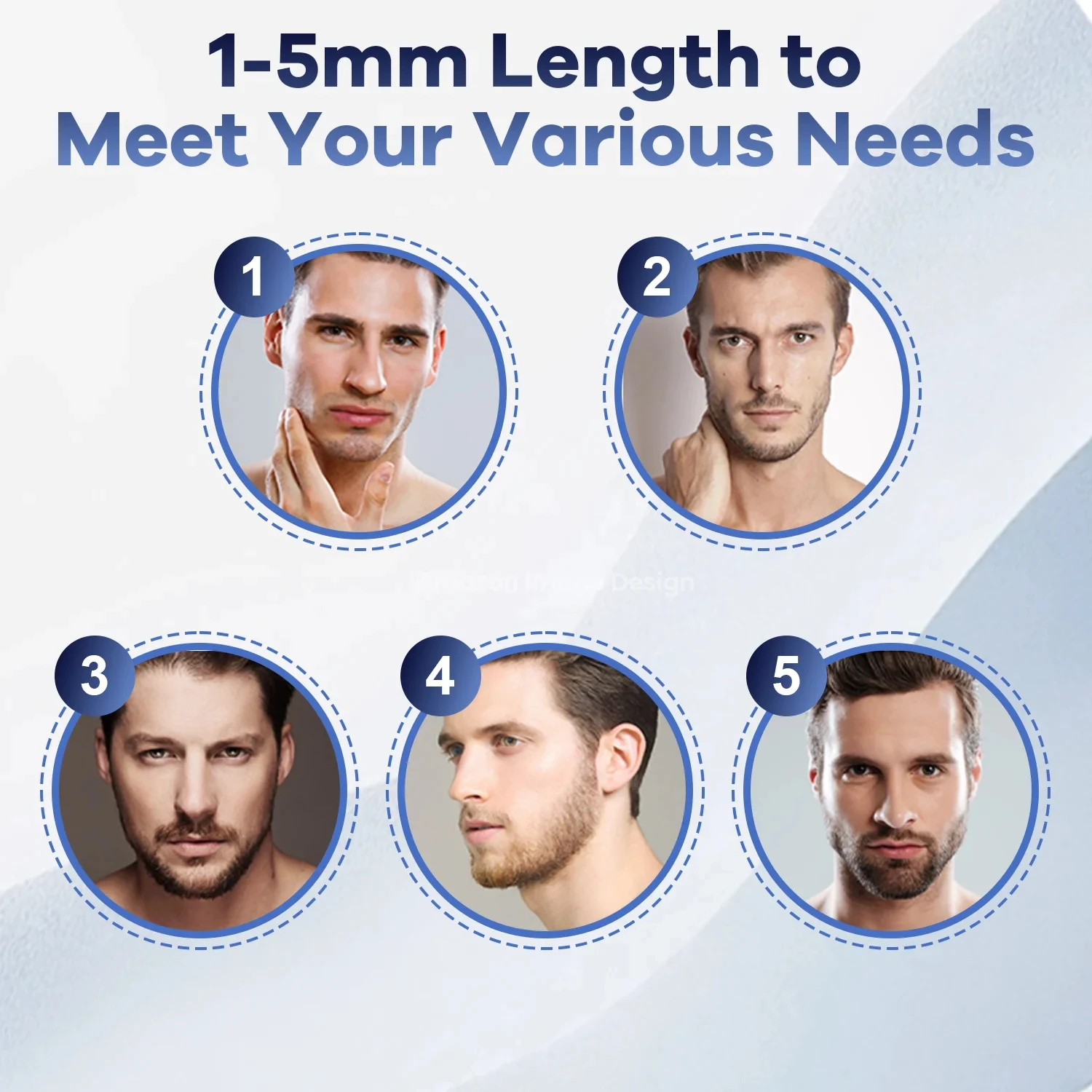 5-in-1 Guide Comb Guard Fit for One Blade QP2520 QP2530 QP2620 QP2630 QP2724 QP2834 Beard Trimmer 1-5mm Adjustable