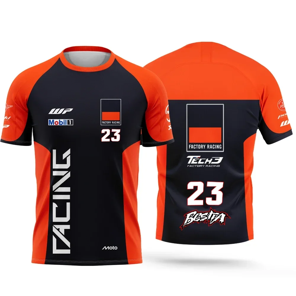 Pedro Acosta Summer Breathable Quick-Drying Motorcycle Race No. 37 Casual Short-Sleeved Sport T-Shirt for Men And Women