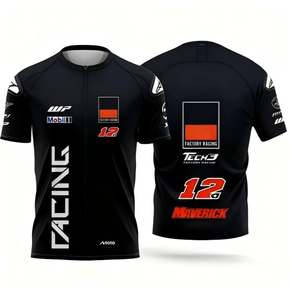 Pedro Acosta Summer Breathable Quick-Drying Motorcycle Race No. 37 Casual Short-Sleeved Sport T-Shirt for Men And Women