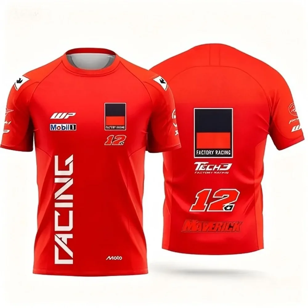 Pedro Acosta Summer Breathable Quick-Drying Motorcycle Race No. 37 Casual Short-Sleeved Sport T-Shirt for Men And Women