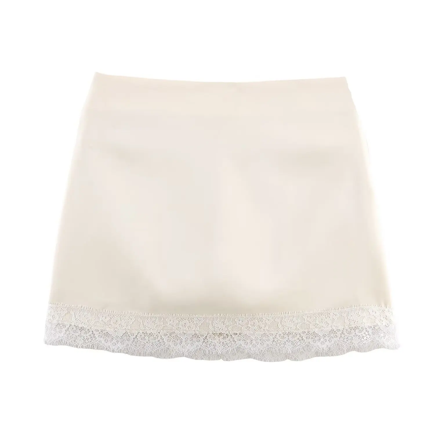 Koekop 2026 Women's Fashion Lace trim Skirt Pants Vintage High Waist Women's Chic Ladies Wipe Mini Skirt