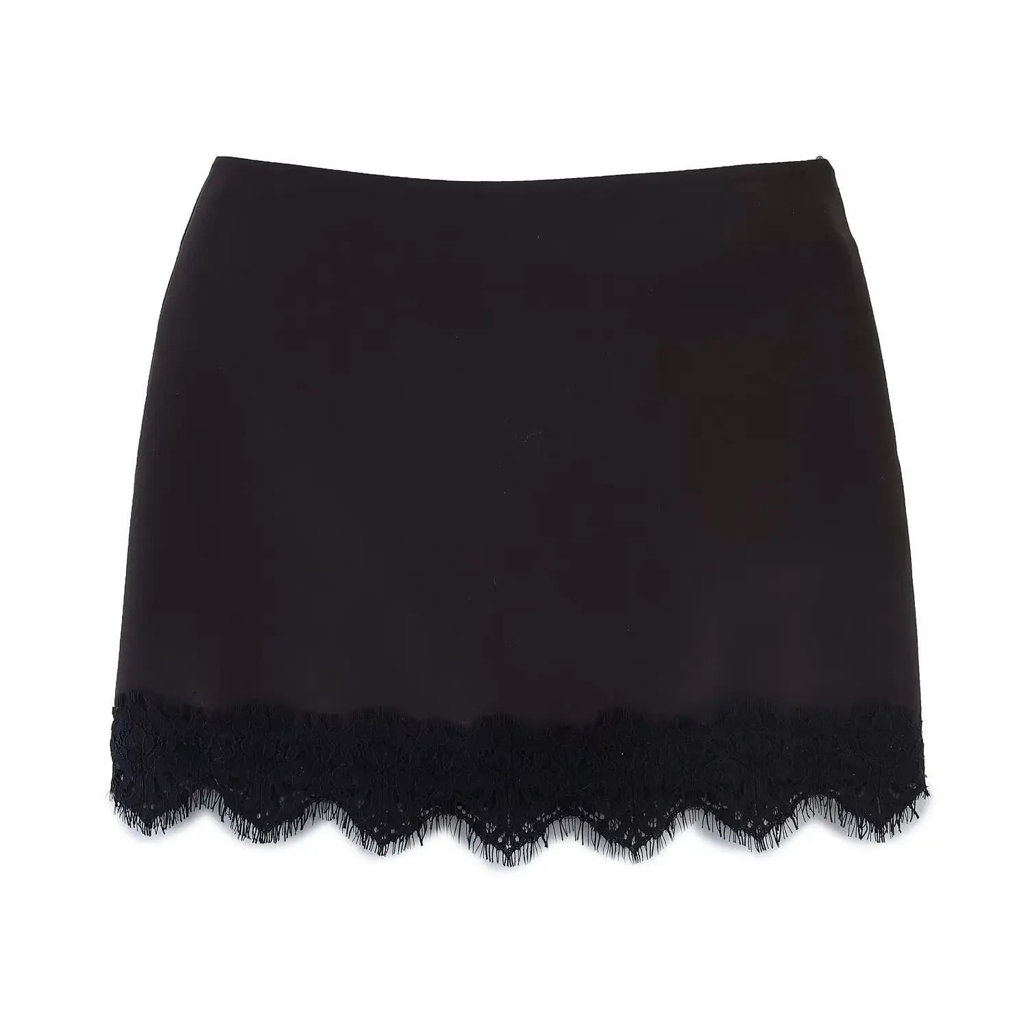 Koekop 2026 Women's Fashion Lace trim Skirt Pants Vintage High Waist Women's Chic Ladies Wipe Mini Skirt