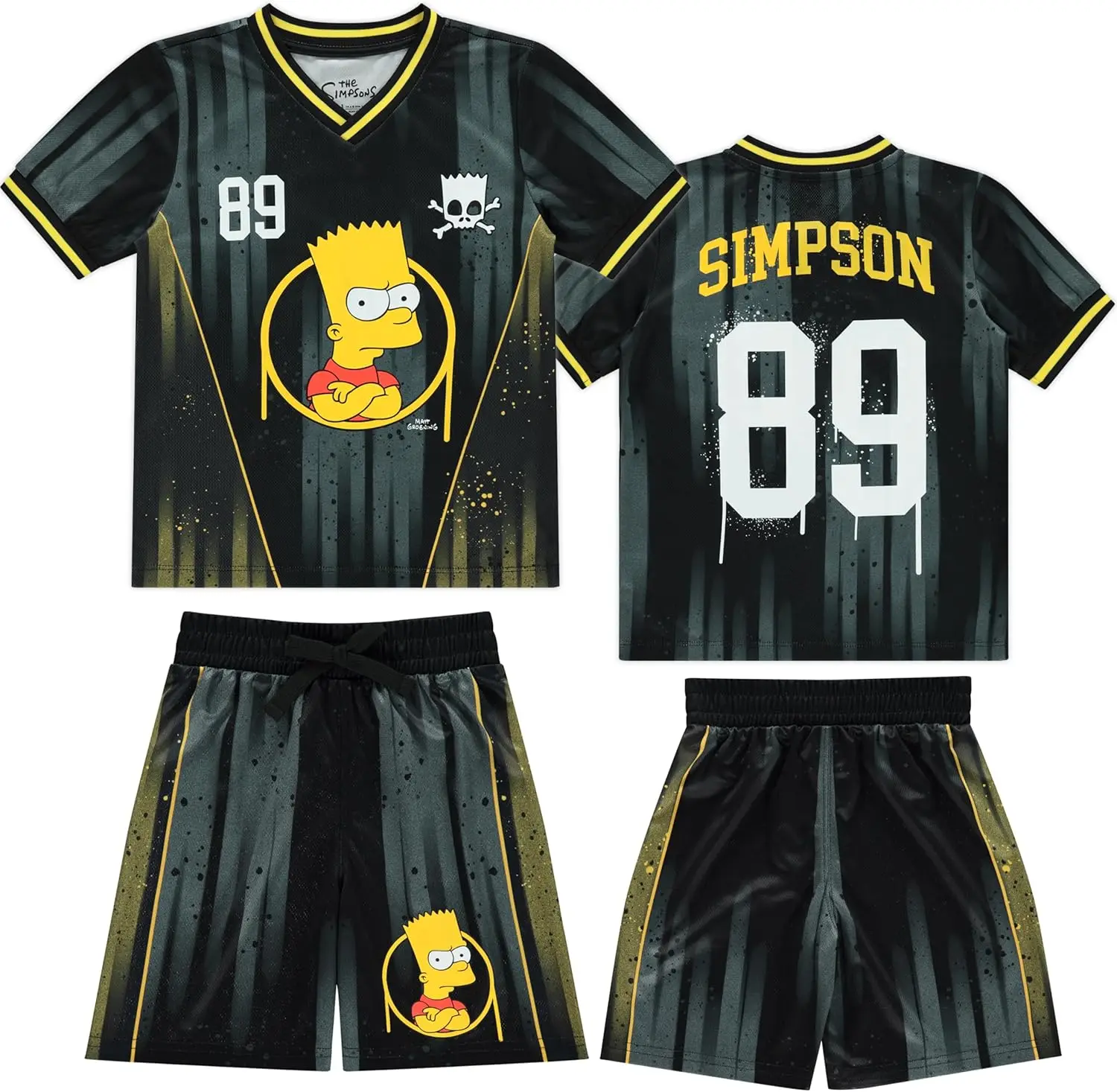 THE SIMPSONS Children's Shorts, Moisture-wicking and Quick-drying, Casual Five-inch Shorts for Older Children