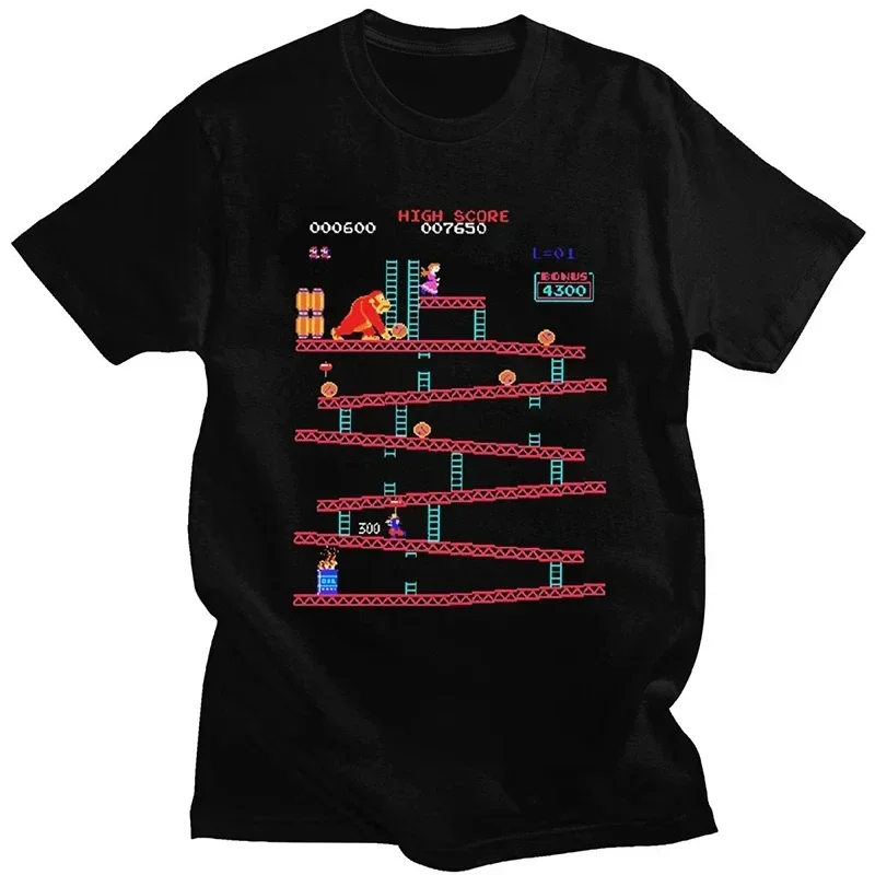 Funky Kong Game Graphics Cotton Shirt 2026 Summer New Short Sleeve Men's Women's Fashion Hip-hop T-shirt Fan Gifts T Shirt