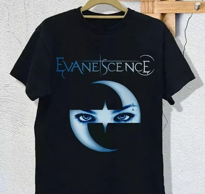 2026 New Evanescence Amy Lee Autograph Band Logo Graphic Print T-Shirt Men Women Fashion O-Neck Cotton Casual Tee Top Summer