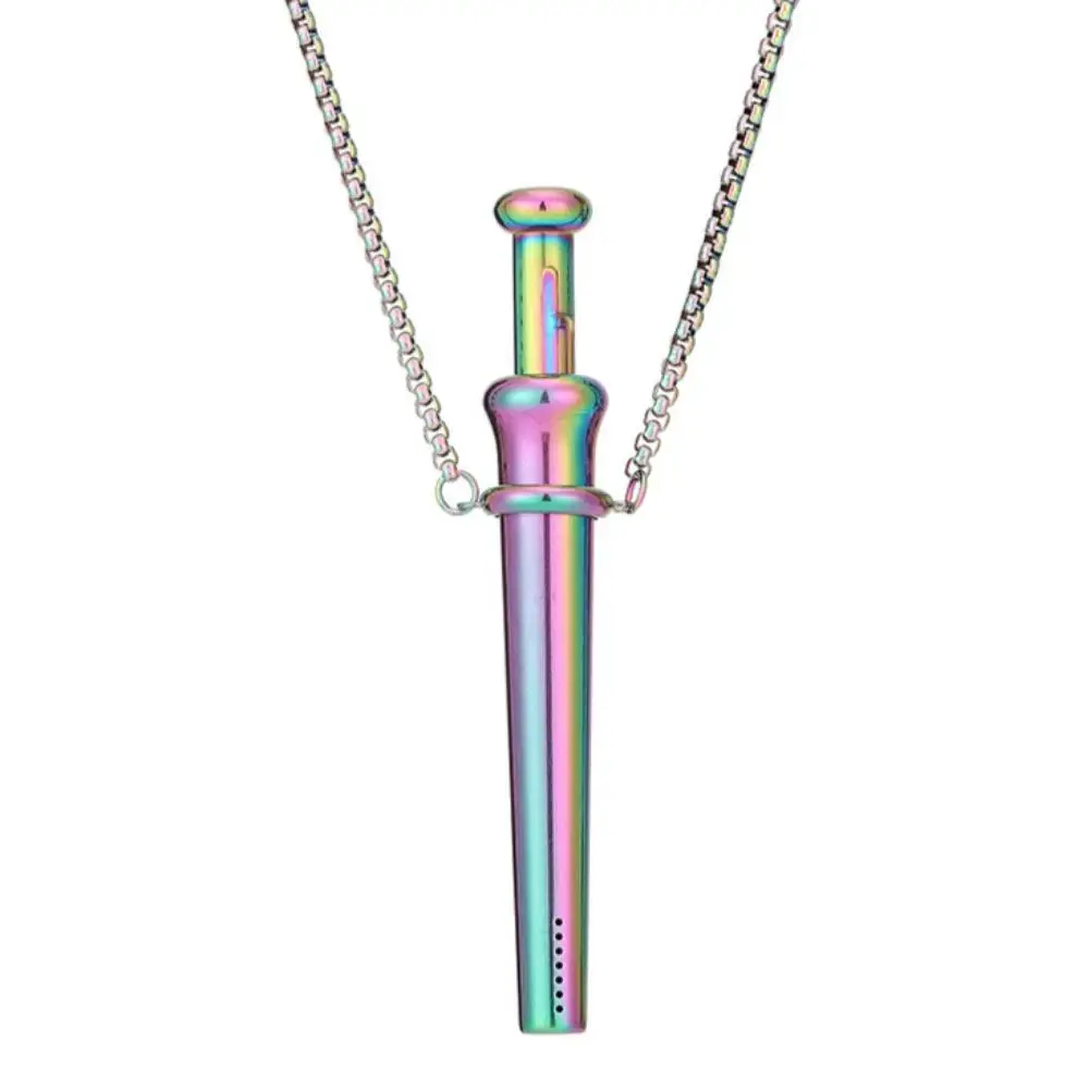 MaiLun Large Size Anxiety Breathing Necklace 82.5mm Stainless Steel Meditation Pendant Stress Relief Quit Vaping Calm Tool