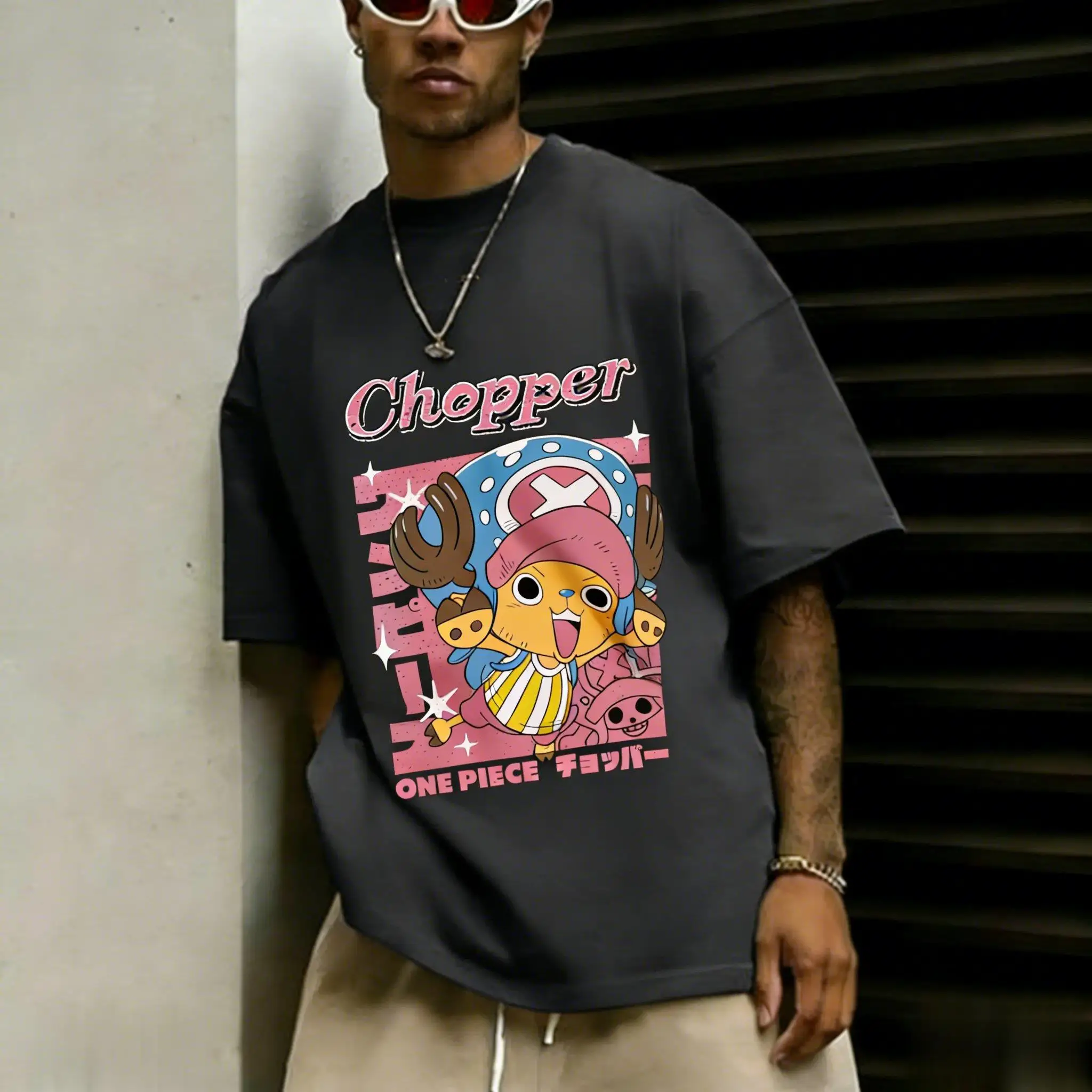One Piece Chopper Anime Printed T-shirt Men's and Women's T-shirt Men's Top Sports T-shirt Men's T-shirt Summer Tee 2026 New