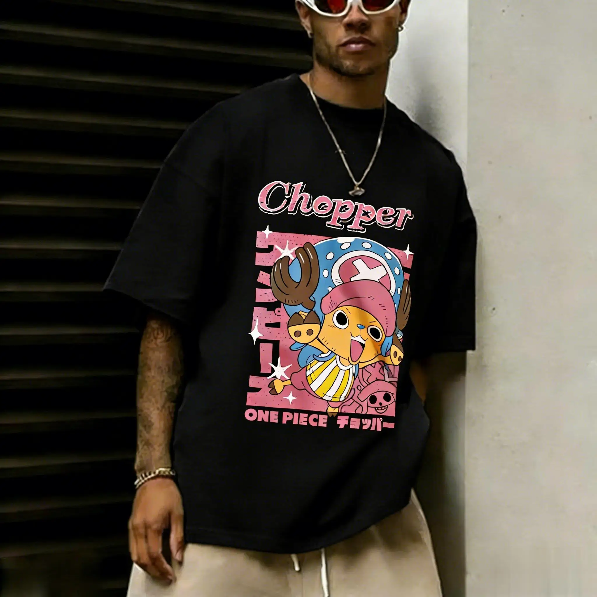 One Piece Chopper Anime Printed T-shirt Men's and Women's T-shirt Men's Top Sports T-shirt Men's T-shirt Summer Tee 2026 New