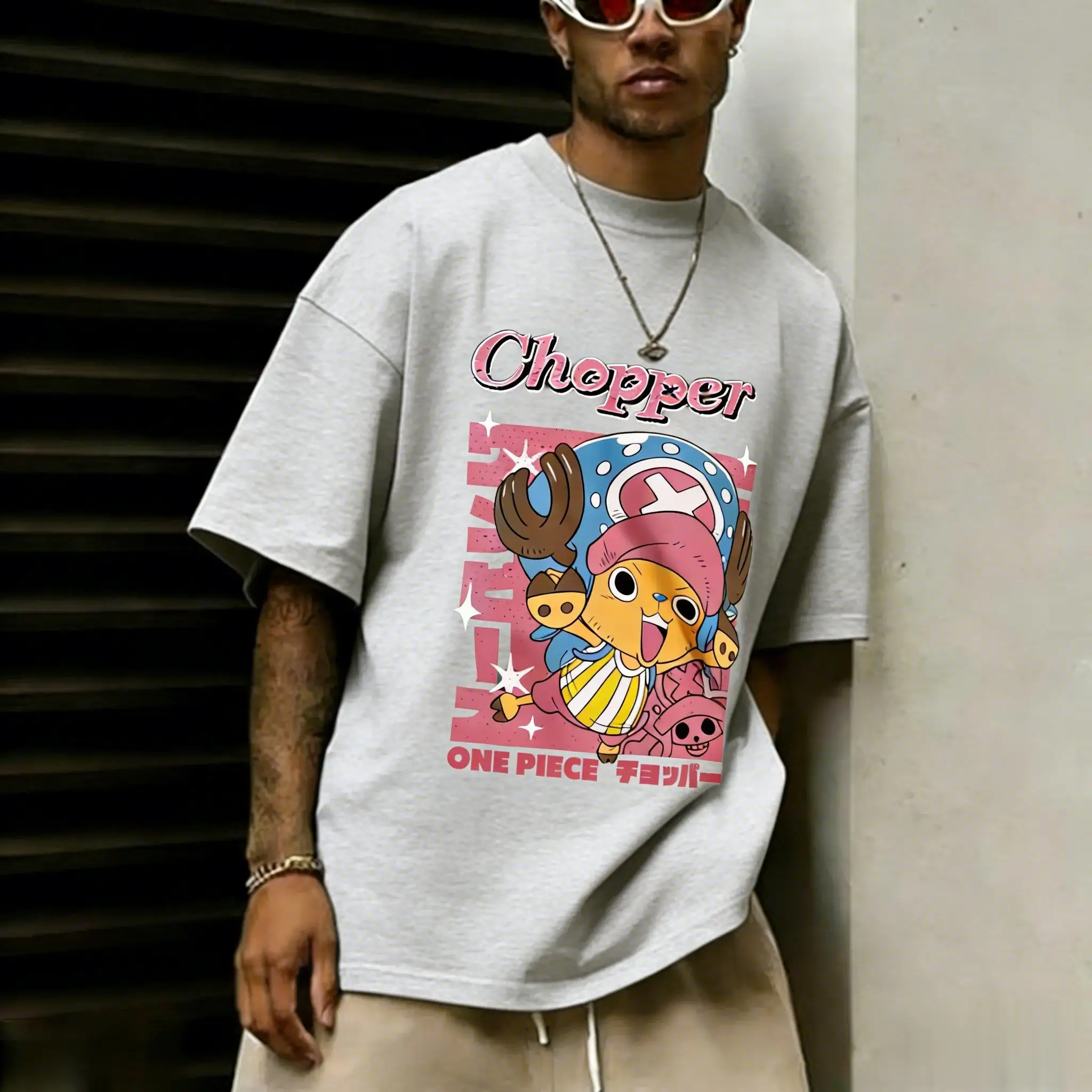One Piece Chopper Anime Printed T-shirt Men's and Women's T-shirt Men's Top Sports T-shirt Men's T-shirt Summer Tee 2026 New