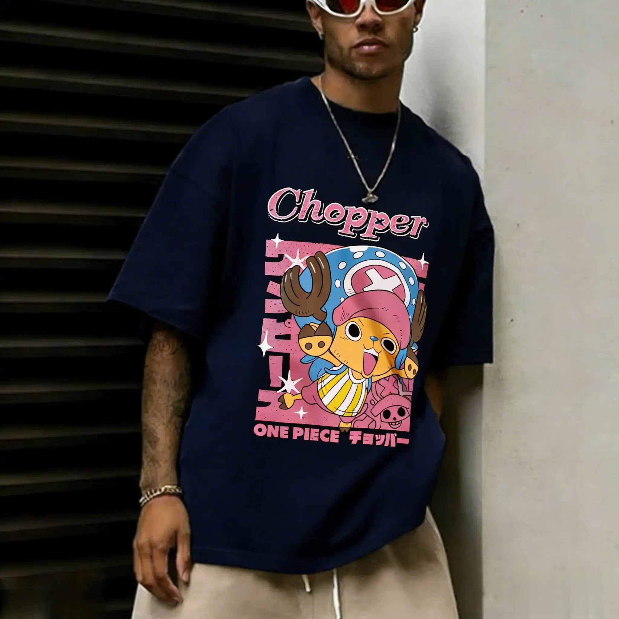 One Piece Chopper Anime Printed T-shirt Men's and Women's T-shirt Men's Top Sports T-shirt Men's T-shirt Summer Tee 2026 New