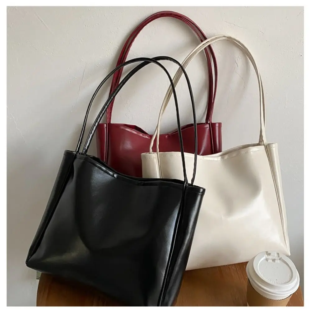 Fashion PU Tote Bag Large Capacity Crossbody Bag Shoulder Bag Women