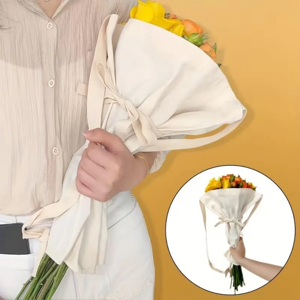Canvas Bouquet Bag: Floral Farm Packaging with Adjustable Strap, Gift for Her