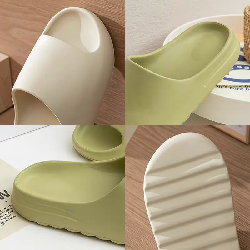 Summer Women Slippers Men Sandals Casual Beach Shoes Soft Bottom Slides Thick Platform EVA Anti-Slip Home Slippers