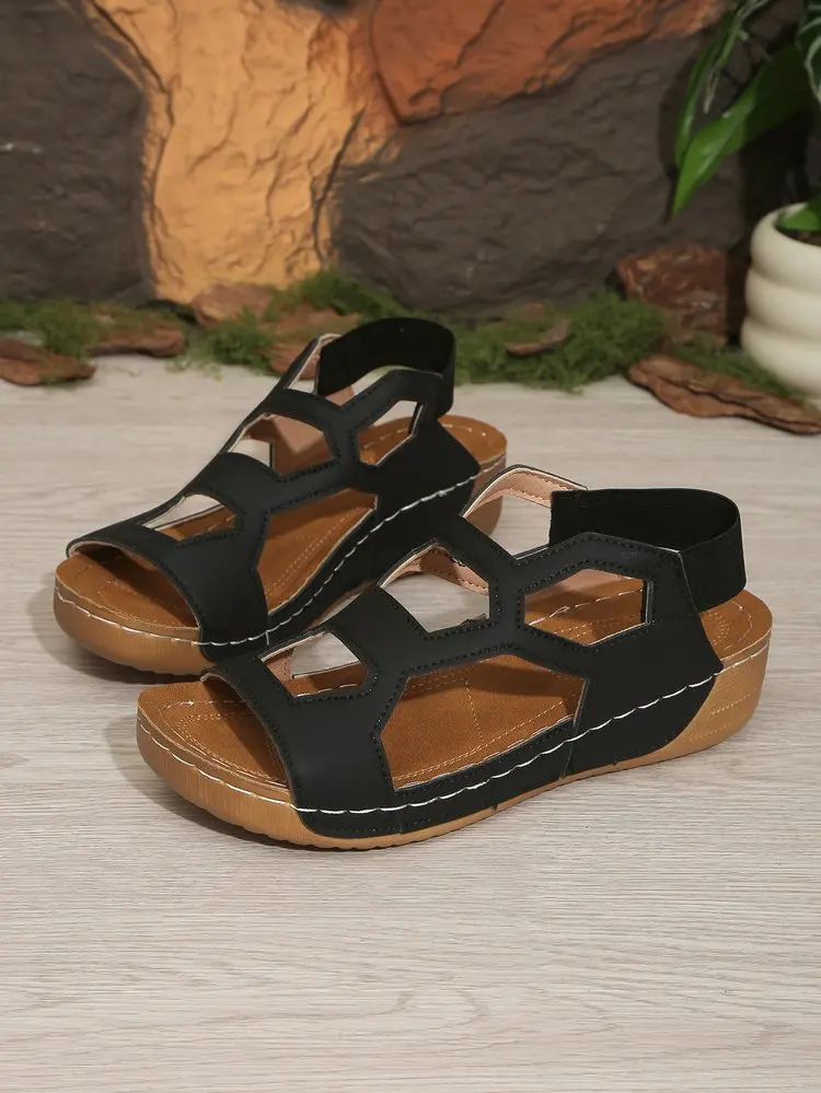 Women Sandals 2026 New Summer Beach Sandals Women Casual Wedges Footwear Summer Shoes Soft Heeled Sandals Woman