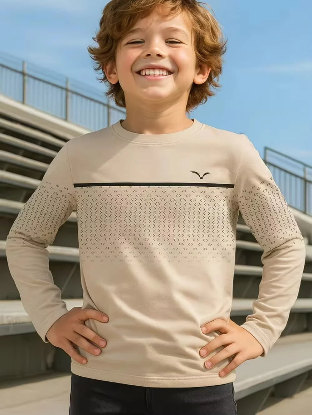 Kids Clothes Boys Tshirt Long Sleeve 3D Striped Print Kids Spring Fall Clothes Casual Simplicity O-Neck Children's Clothing Tops