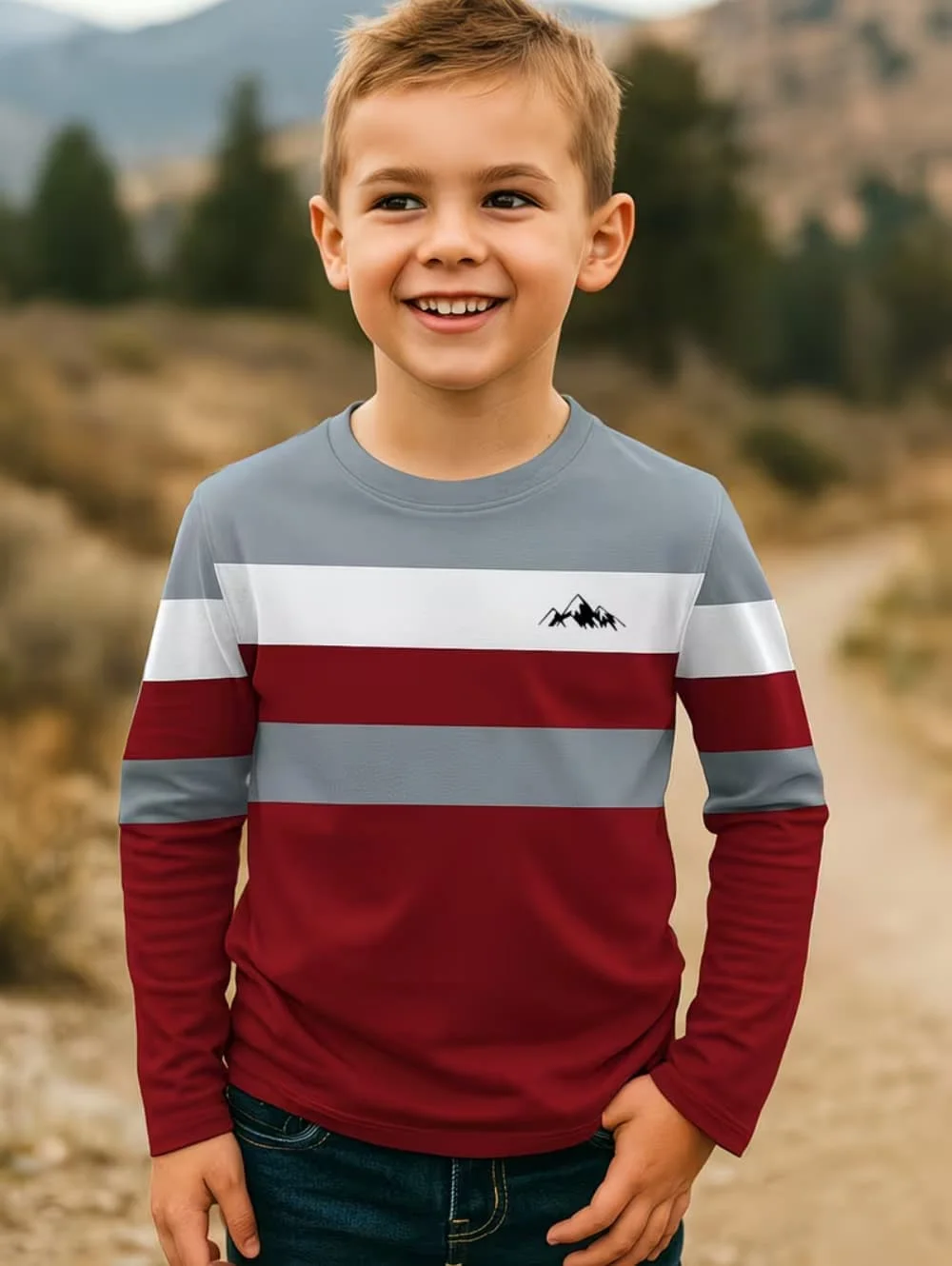 Kids Clothes Boys Tshirt Long Sleeve 3D Striped Print Kids Spring Fall Clothes Casual Simplicity O-Neck Children's Clothing Tops