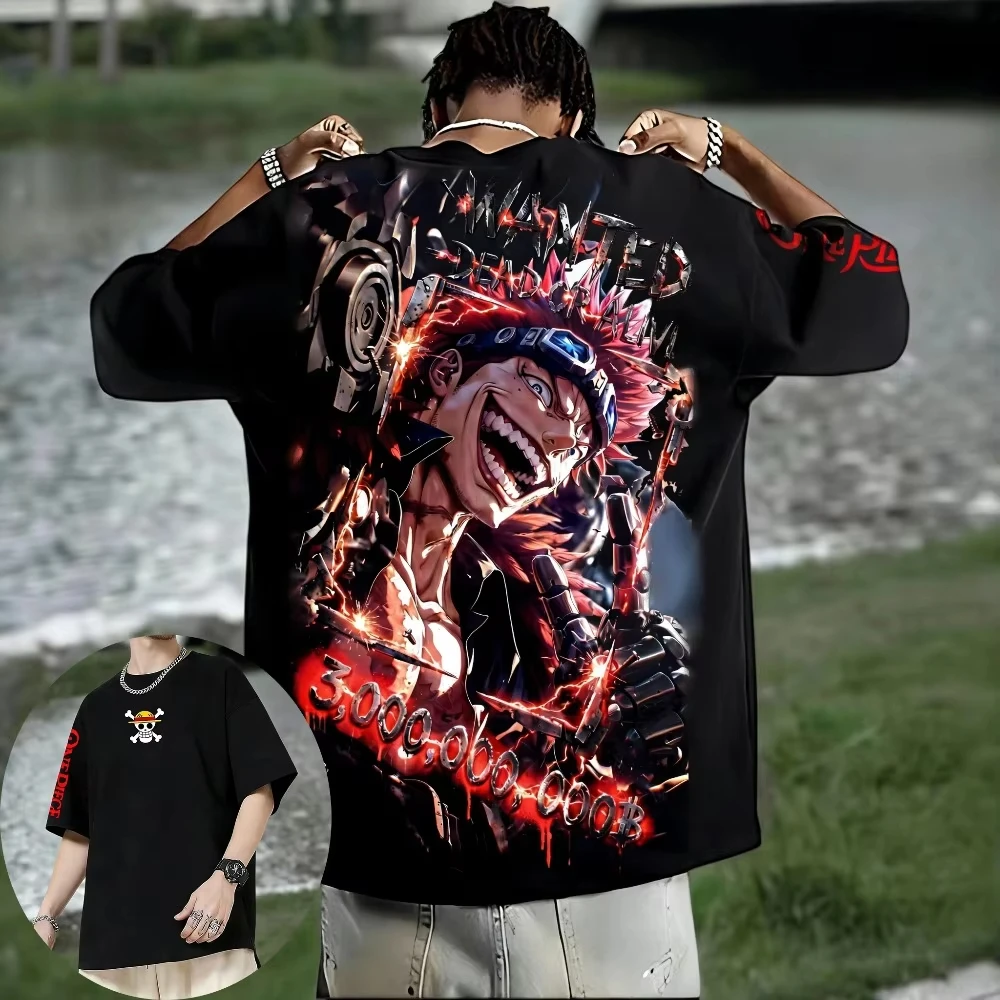 Unisex Pure Cotton One Piece T-shirt -Jetas New Summer 2026 Product Cartoon Print Short-sleeved Top Men's and Women's T-shirts