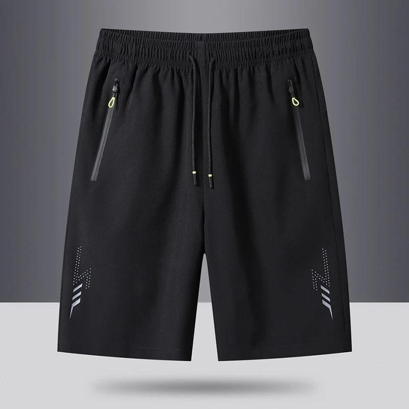 Mens Summer Outdoor Quick Dry Shorts Lightweight Athletic Gym and Hiking Bottoms Casual Beach Shorts with Zipper Pockets