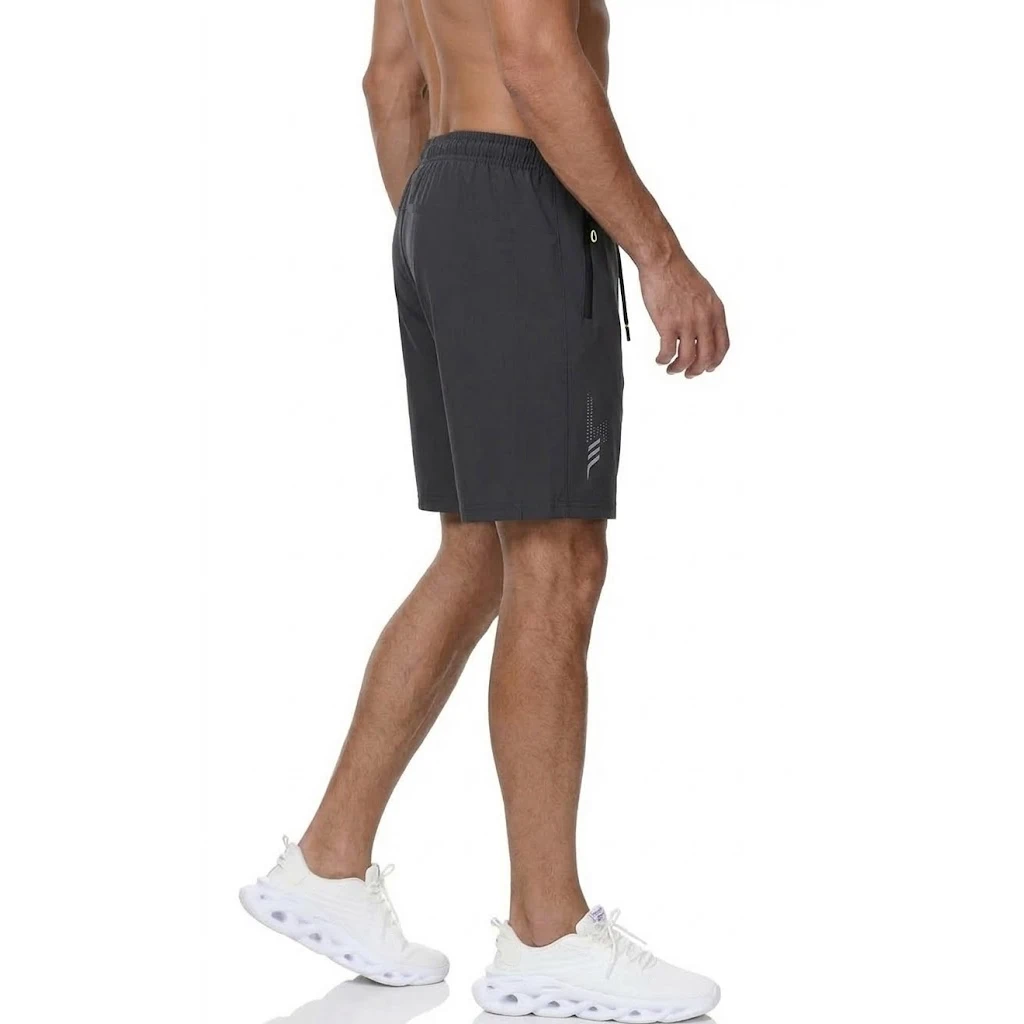 Mens Summer Outdoor Quick Dry Shorts Lightweight Athletic Gym and Hiking Bottoms Casual Beach Shorts with Zipper Pockets