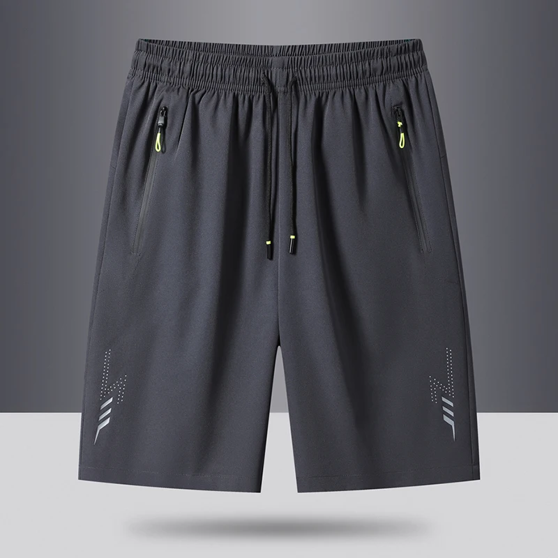 Mens Summer Outdoor Quick Dry Shorts Lightweight Athletic Gym and Hiking Bottoms Casual Beach Shorts with Zipper Pockets
