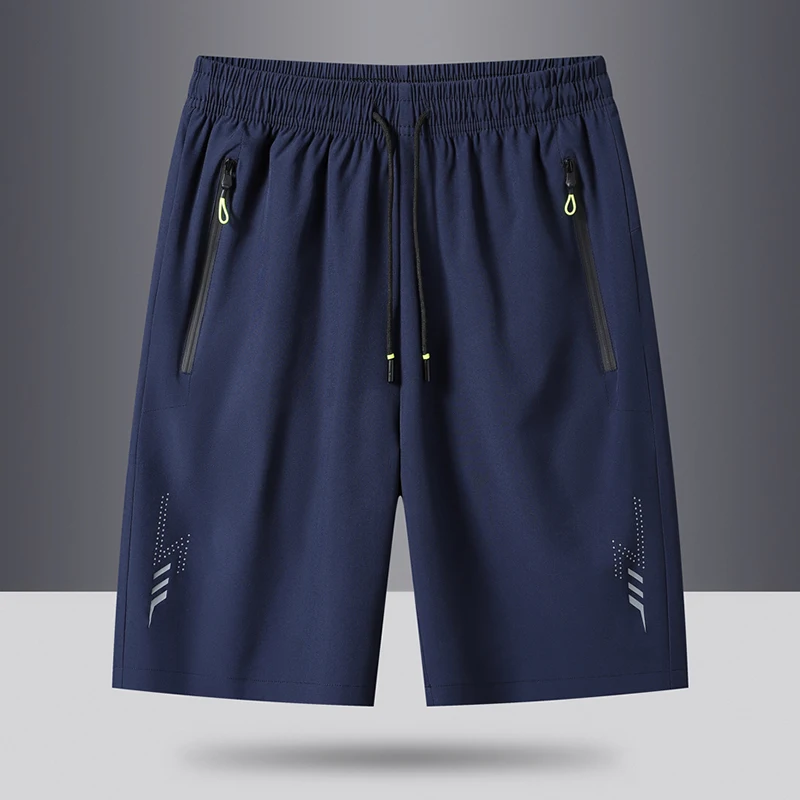 Mens Summer Outdoor Quick Dry Shorts Lightweight Athletic Gym and Hiking Bottoms Casual Beach Shorts with Zipper Pockets