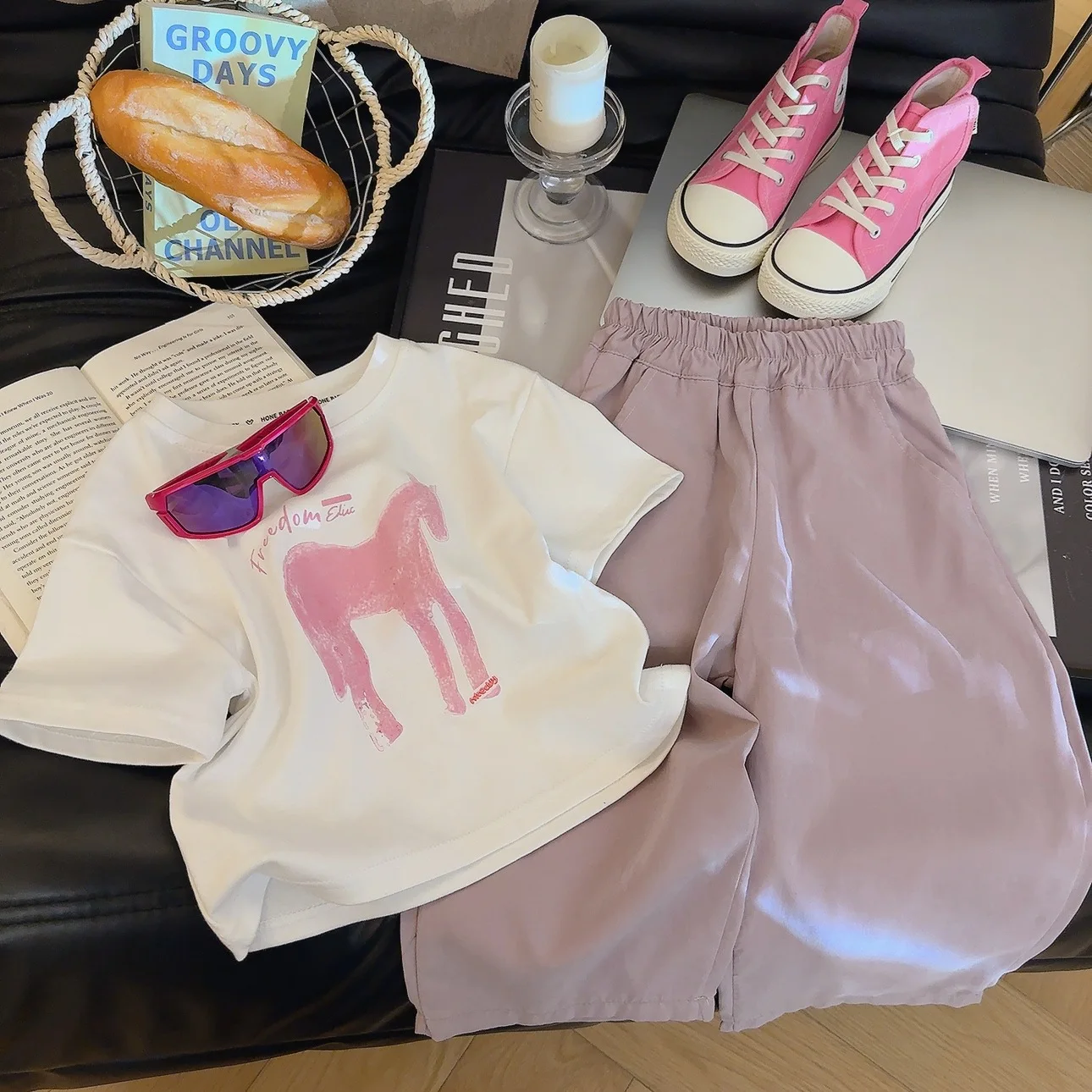 1-10Y Summer Kids T-Shirt Cartoon Print Short Sleeves Kids Tops and T-Shirts Cute Soft Cotton Breathable Children Clothing