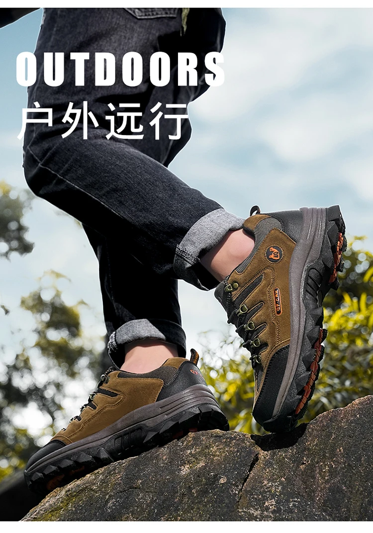 Winter Casual Shoes Men Leather Comfortable Walkng Shoes Autumn Classic Outdoor Sneakers Women High Top Hiking Sneakers Lace Up