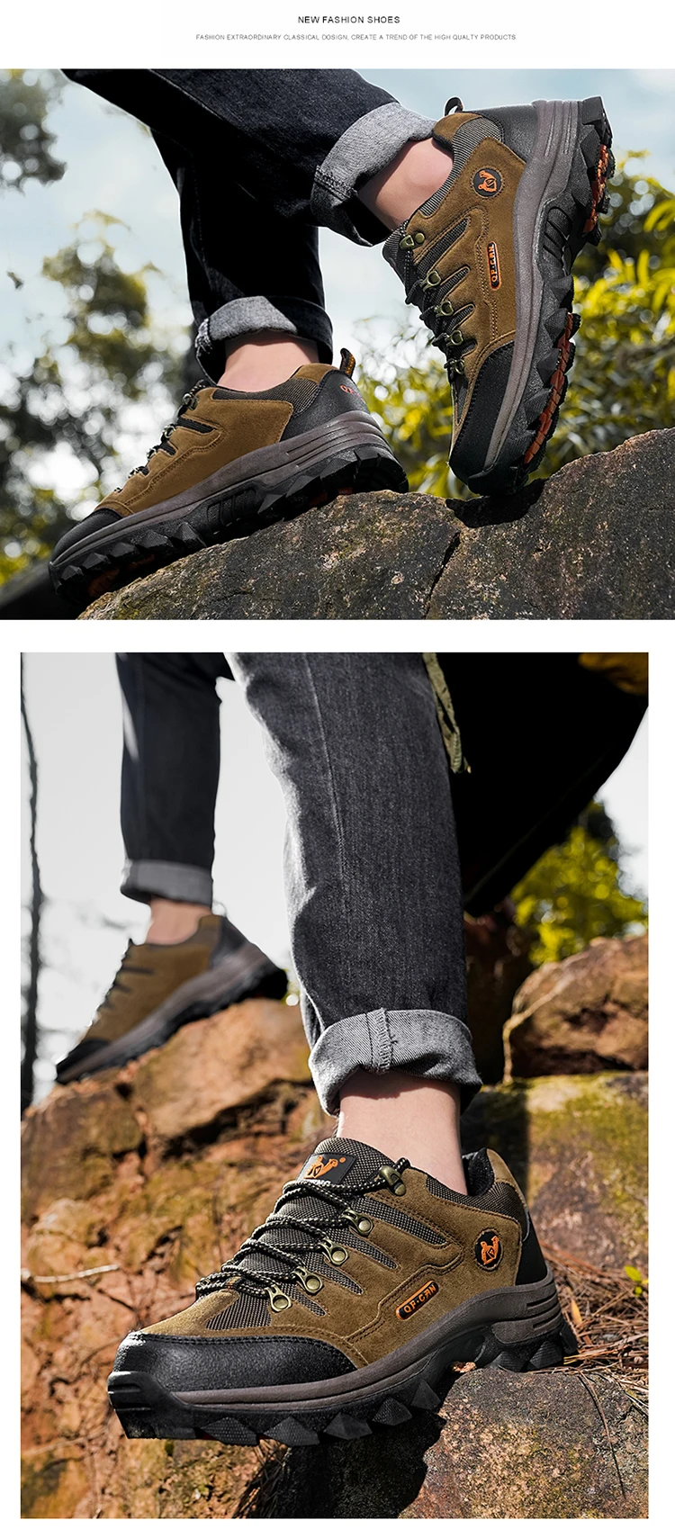 Winter Casual Shoes Men Leather Comfortable Walkng Shoes Autumn Classic Outdoor Sneakers Women High Top Hiking Sneakers Lace Up