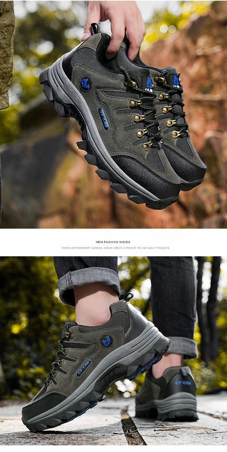 Winter Casual Shoes Men Leather Comfortable Walkng Shoes Autumn Classic Outdoor Sneakers Women High Top Hiking Sneakers Lace Up